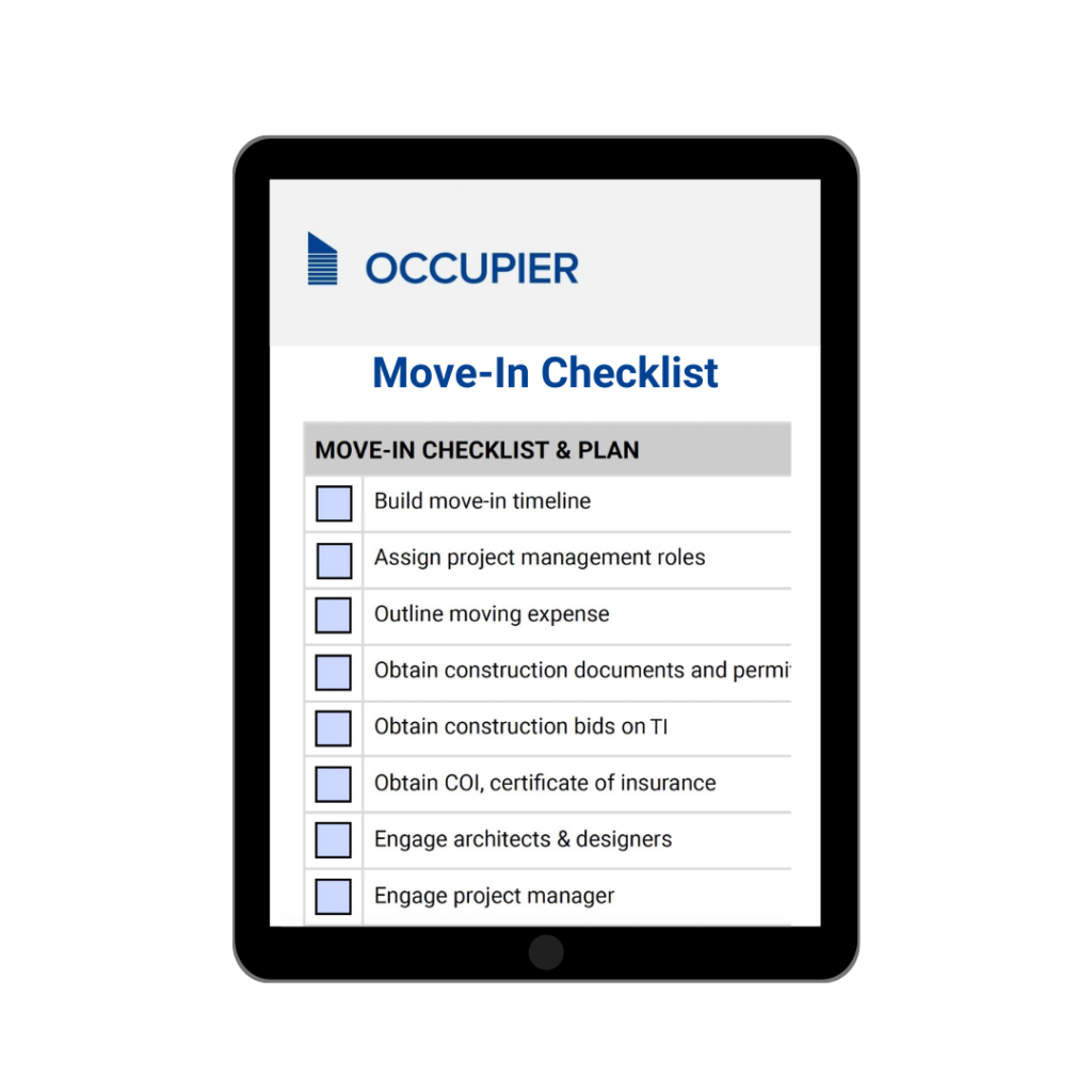 Commercial Move-in Checklist