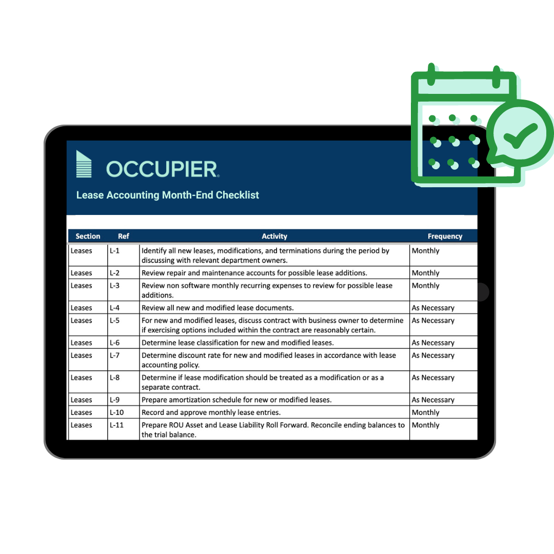 Lease Accounting Month-End Checklist